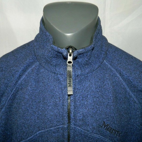 VTG Marmot Blue Fleece Full Zip Jacket XL womens - Picture 5 of 8